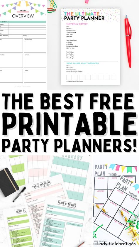 Planning a party can be stressful, but with the help of free party printable planners, you can make the process much easier and enjoyable. These planners offer a variety of templates to choose from, including invitations, decorations, games, and more. They are designed to help you stay organized and on track, ensuring that your party runs smoothly and is a success. Free Event Planner Printables, Birthday Party Planning Template, Becoming A Party Planner, Birthday Planner Printable, Party Planning Checklist Printable, Party Planning Template, Birthday Party Planner Printable, Free Printable Party Planner, Party Planner Checklist