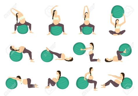 Best Exercise For Pregnant Women, Pregnant Ball Exercises, Pregnancy Ball Exercises Third Trimester, Pregnancy Ball Exercises, Best Pregnancy Workouts, Pregnancy Yoga Ball, Yoga Prenatal, 3rd Trimester Pregnancy, Pregnant Yoga Ball Exercises