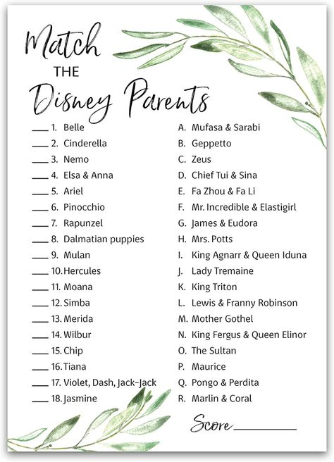 Disney Parents, Sage Green Baby Shower, Baby Shower Party Games, Baby Shower Activity, Disney Baby Shower, Green Baby Shower, Free Baby Shower, Baby Shower Inspiration, Parents Baby