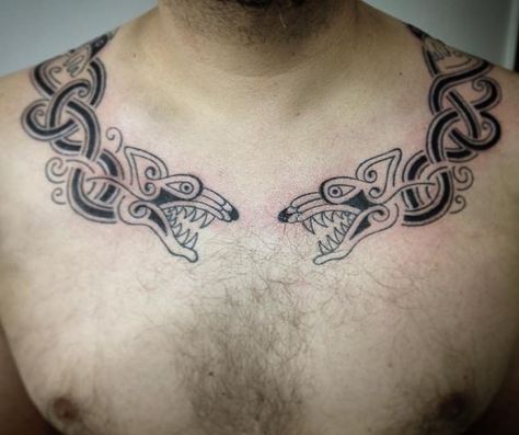 Celtic Elbow Tattoo, Celtic Torc Tattoo, Celtic Chest Tattoo Men, Traditional Scottish Tattoo, Celtic Neck Tattoo, Celtic Goddess Tattoo, Irish Celtic Tattoos, Celtic Wolf Tattoo, Irish Tattoo