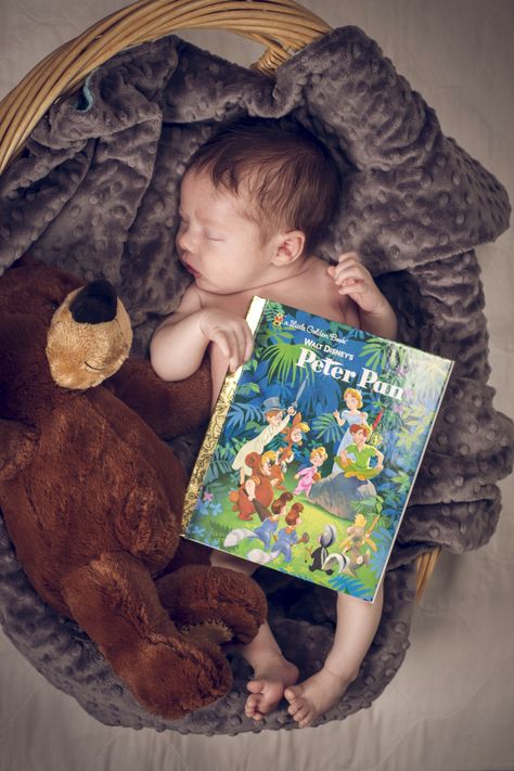 Peter Pan Newborn Pictures, Disney Newborn Pictures, Peter Pan Book, Neverland Nursery, Newborn Photo Shoot, Nursery Theme, Baby Poses, Newborn Shoot, Newborn Baby Photography