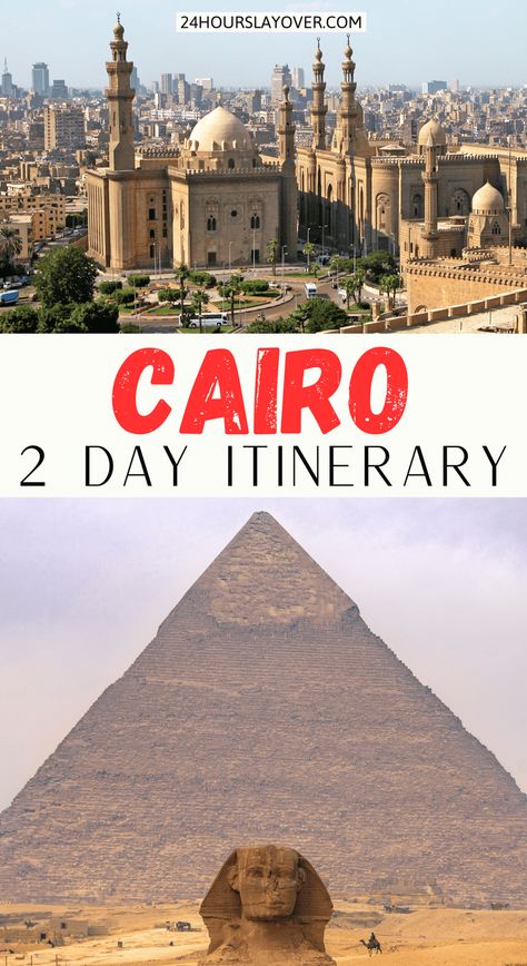 This is the perfect 2 day itinerary for visiting the city of Cairo in Egypt, from The famous Pyramids Of Giza to the Cairo Tower, the alleyways of Khan-El-Khalili Market & more! Discover the best two days in this Cairo travel itinerary, from Ancient Wonders of the World to vibrant markets & Egyptian culture. This itinerary offers the perfect blend of history, cuisine & local experiences & takes you to plenty of aesthetic photo spots. Discover Cairo at night & take a cruise down the Nile River. Cairo Itinerary, Ancient Wonders Of The World, Cairo Tower, The Pyramids Of Giza, Nile Cruise, Egyptian Museum, Japan Destinations, Desert Tour, Egypt Tours