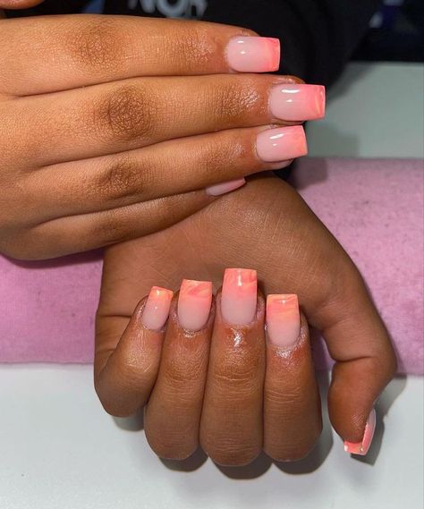 Ombré Acrylic Nails, Ombré Acrylic, Grad Nails, Marble Acrylic Nails, Nail 2023, Ombré Nails, Ombre Acrylic Nails, Model Nails, Work Nails