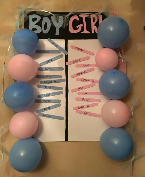 Gender Guessing Board, Gender Reveal Guess Board, Gender Guess Board, Guess Boy Or Girl Game, Gender Reveal Prediction Board, Reveal Ideas, Boy Girl, Gender Reveal, Baby Shower