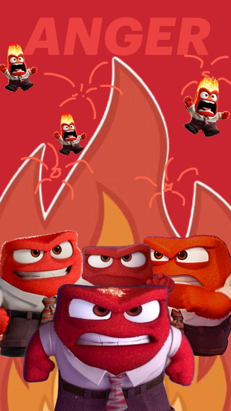 snger inside out Anger Pfp Inside Out, Inside Out Anger, Anger Inside Out Wallpaper, Emotions Posters, Inside Out Wallpaper, Colors And Emotions, Modern Disney, Old Disney, Wallpaper Ideas