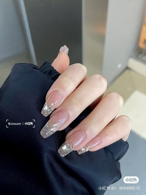 Nail Nail Designs, Idol Nails, Luminous Nails, Nails Design With Rhinestones, Basic Nails, Blush Nails, Classy Acrylic Nails, Almond Acrylic Nails, Soft Nails