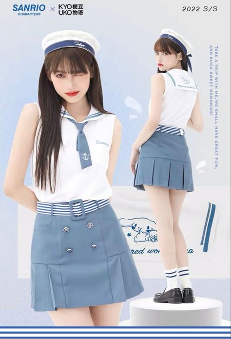 Sailor Uniform Reference, Sailor Reference, Sailor Outfit For Women, Navy Outfit, Gown Inspiration, Sailor Fashion, Cute Costumes, Kawaii Clothes, Fashion Magazine