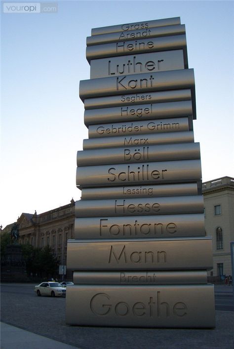 1 Bebelplatz  Berlin, Germany Bebelplatz Berlin, Travel Funny, Book Tower, Berlin Travel, Berlin Art, Modern Books, Book Sculpture, Writers And Poets, European Vacation