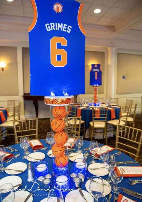 Sports Themed Centerpieces Gallery · Party & Event Decor · Balloon Artistry Basketball Theme Table Centerpieces, Basketball Balloon Centerpieces, Sports Themed Centerpieces, Sports Theme Party, Gallery Party, Party Event Decor, Themed Centerpieces, Basketball Theme, Fancy Party