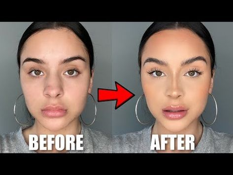 (2) FAKE A NOSE JOB W/ MAKEUP *nose contour routine* - YouTube Makeup Nose Contour, Big Nose Makeup, Nose Contouring Makeup, Make Nose Smaller, Contour Routine, Contour Nose, Makeup Nose, Crooked Nose, Bulbous Nose