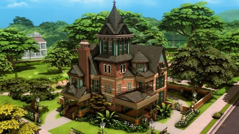 Classic Victorian Manor - The Sims 4 Rooms / Lots - CurseForge Sims 4 Victorian House No Cc, Bloxburg Victorian Mansion Layout, Sims 4 1890 House, Sims 4 Grand Staircase, Old Money House The Sims 4, Victorian Home Sims 4, Sims 4 Victorian Save File, Sims 4 Build Layout, Sims 4 Witch House Floor Plans