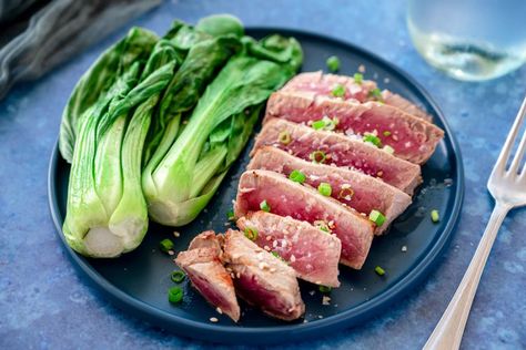 How to Cook Tuna Steak for a Fast Gourmet-Style Dinner Cook Tuna Steak, Cooking Ahi Tuna, Ahi Tuna Steak Recipe, How To Cook Tuna, Cooking Tuna Steaks, Tuna Loin, How To Make Tuna, Ahi Tuna Steak, Tuna Steak Recipes