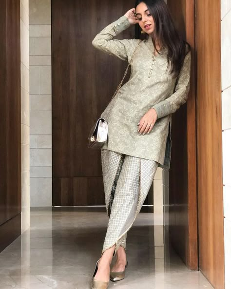 dhoti pants for engagement Dhoti Salwar, Tulip Pants, Dhoti Pants, Salwar Kamiz, Kurti Designs Party Wear, Kurta Designs Women, Stylish Party Dresses, Fancy Dress Design, Stylish Dresses For Girls