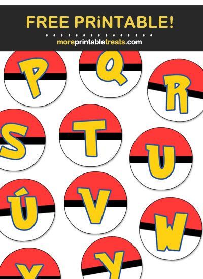 Pokeball Party Banner Letters Part 2 Pokemon Birthday Party Printables Free, Pokemon Letters Printable, Pokemon Alphabet Letters, Free Pokemon Party Printables, Pokemon Birthday Sign, Pokemon Banner Printable Free, Pokemon Alphabet Free Printable, Pokemon Font Free, Pokemon Letters Alphabet Printable