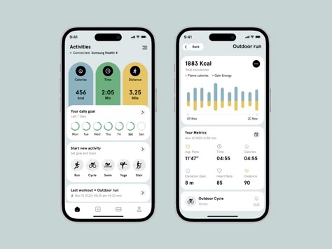 Work Out App, App Design Aesthetic, Learning App Design, Fitness Apps Design, Workout Tracker App, Health Dashboard, Hiking App, Fitness Website Design, Fitness App Ui