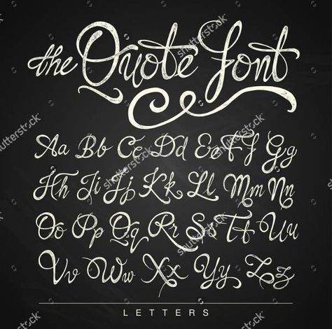 Calligraphy Typography Alphabet Font Chalkboard Fonts Alphabet, Quote Font, Typography Fonts Alphabet, Blackboard Background, Chalkboard Fonts, Calligraphy Quote, Chalkboard Lettering, Alphabet Font, Chalk Lettering