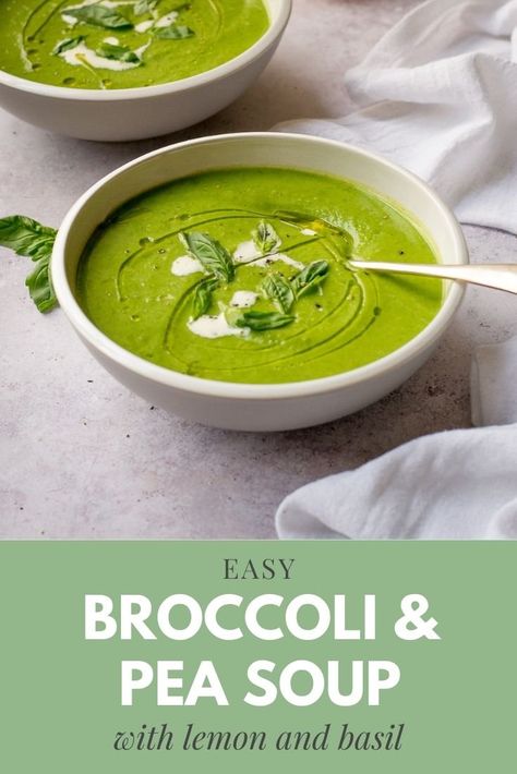 Pea And Broccoli Soup, Broccoli Pea Soup, Broccoli And Pea Soup, Broccoli Spinach Soup, Brócoli Soup, Pea Soup Vegetarian, Soup Receipts, Brocolli Soup Recipes, Vegan Pea Soup