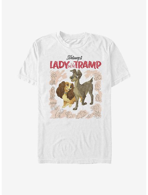 Disney Lady And The Tramp Vintage Cover T-Shirt Disney Lady And The Tramp, Disney Fits, Vintage Cover, The Aristocats, Wonderful World Of Disney, Disney T, Vintage Lady, T Shirt Image, World Of Disney