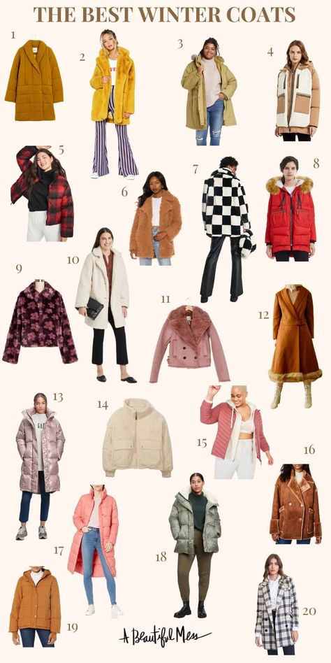 The Best 20 Winter Coats! - A Beautiful Mess Fun Winter Coats, Sherling Jacket, Best Winter Coats, Statement Coat, A Beautiful Mess, Heavy Jacket, Reversible Coat, Coats Women, Packable Jacket