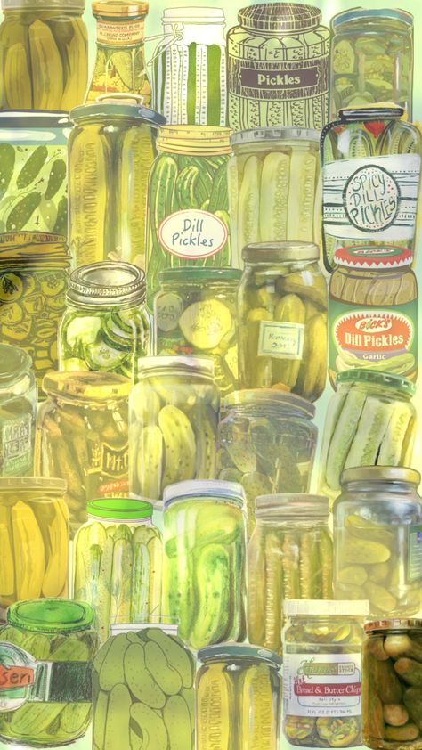 #pickles Pickles Wallpaper Iphone, Pickle Wallpaper Iphone, Pickle Wallpaper, Pickle Pictures, She Tickles His Pickle Bachelorette, Pickle Party, Pickle Packaging, Pickles Aesthetic, Jar Of Pickles Aesthetic