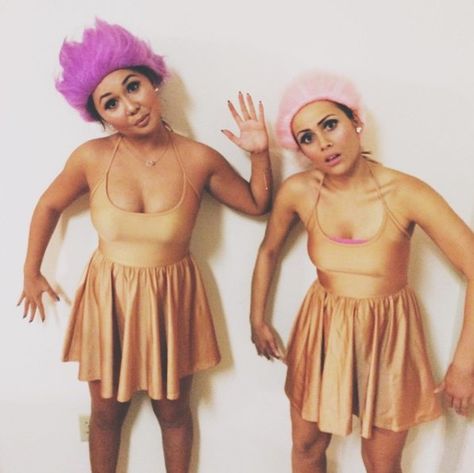 Troll Dolls Easy Couples Costume Ideas, Troll Doll Costume, Troll Halloween Costume, Adult Mickey Mouse Costume, Native American Halloween Costume, Couples Costume Ideas, Easy Diy Halloween Costumes, Easy Couples Costumes, Easy Halloween Costumes For Women