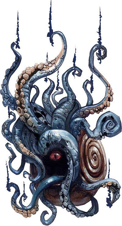 Spirrax Tentacle Monster Creature, Dnd Octopus, Tentacle Art, Monster Manual, Action Scene, V Art, Octopus Art, Horror Monsters, Best Tattoo Designs