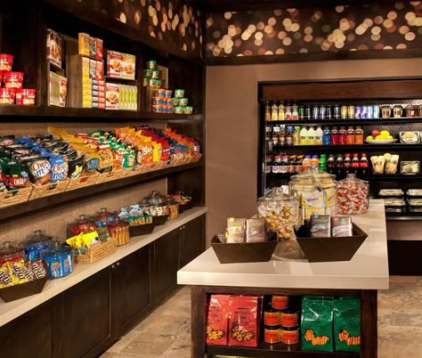 Snack House Design Ideas, Luxury Snack Room, Snack Room Ideas, Mansion Pantry, Pantry Full Of Snacks, Hotel Snack Bar, Food Room Decor, Huge Snack Pantry, Luxury Candy Store