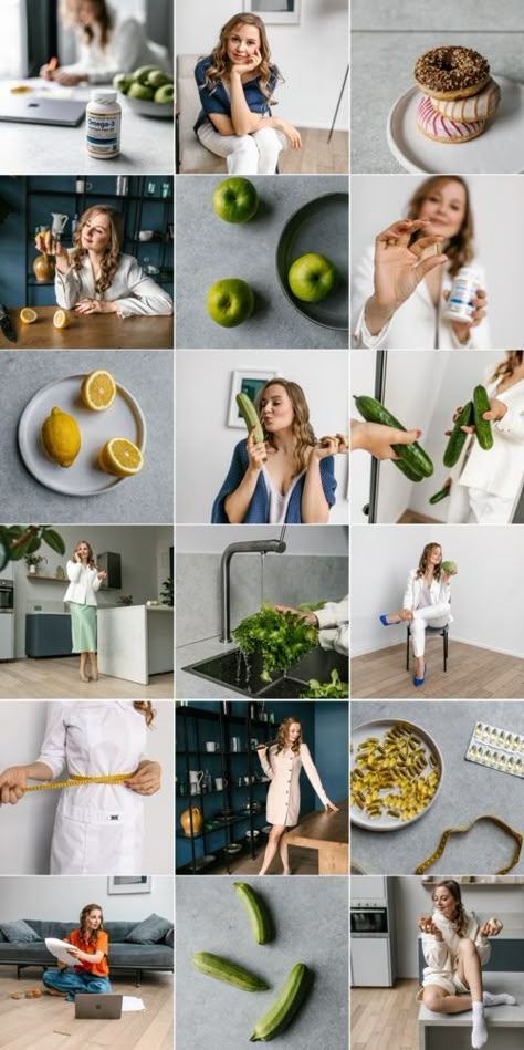 Nutrition Photography Lifestyle, Slow Living Instagram Feed, Nutrition Branding Photoshoot, Nutritionist Photoshoot Ideas, Health And Wellness Branding, Nutritionist Photoshoot, Dietitian Aesthetic, Nutritionist Aesthetic, Health Coach Photoshoot