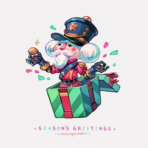 New Year Illustration, Holiday Artwork, Overwatch Fan Art, Concept Art Character, Christmas Characters, Cartoon Character Design, Christmas Illustration, Illustration Character Design, Art Anime