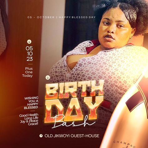 Birthday flyer Birthday Bash Flyer Design, Birthday Party Flyer Design, Birthday Bash Flyer, Nigerian Independence, Birthday Party Flyer, Party Flyer Design, Flyer Design Inspiration, Birthday Flyer, Graphic Design Ads