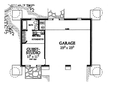 one-story garage w/apartment, 294 sf apartment Garage Studio Apartment, Garage Apartment Floor Plans, Studio Apartment Floor Plans, Sf Apartment, Garage Guest House, Garage Apartment Plans, Garage Studio, Apartment Floor Plan, Garage Floor Plans