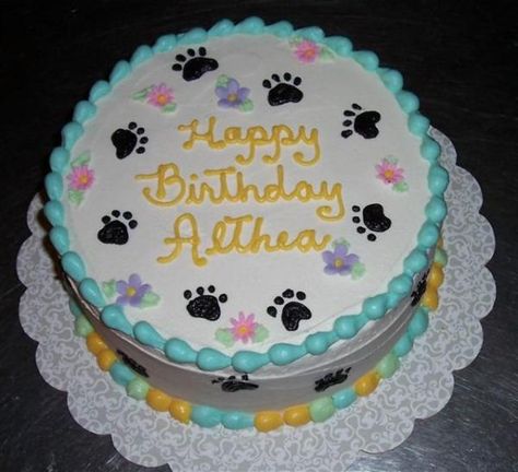 Pawprint Cake, Paw Print Cakes, Paw Cake, Kitty Cat Party, Doggy Birthday, Cat Party Ideas, Girls Birthday Cakes, Birthday Cake Decor, Cake Decor Ideas