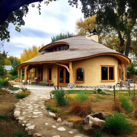 Eco Friendly Bharat | his is Cob house design to give idea . Cob houses are natural buildings made of a mixture of clay, sand, and straw. They offer natural… | Instagram Earth House Exterior, Natural Building Architecture, Modern Cob House Exterior, Cob House Floor Plans, Cob House Exterior, Cob House Design, Mud House Design Ideas, Mud House Design, Ecofriendly Houses