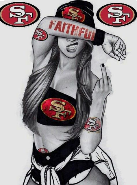 San Francisco 49ers Art, 49ers Images, Niners Girl, 49ers Cheerleaders, 49ers Nation, Sf Niners, 49ers Pictures, San Francisco 49ers Logo, Nfl Football 49ers