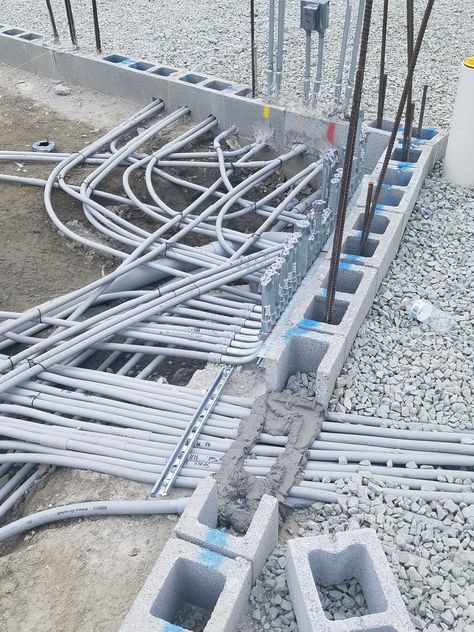 Electrical Conduit Ideas, Exposed Electrical Wiring, Galvanised Electrical Conduit, Surface Mounted Electrical Conduit, Electrical Junction Box Wiring, House Roof Design, Electrical Conduit, Electrical Wiring Diagram, Power Lines