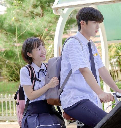 Shin Suri, A Love So Beautiful Kdrama, Romantic Bike Ride, The Vampire Academy, Baby Drama, Korean Couples, A Love So Beautiful, Kim Yohan, Vampire Academy