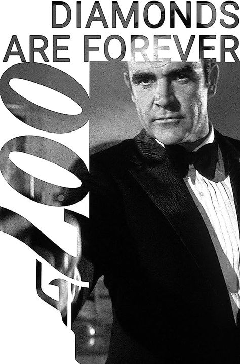 Amazon.com: Diamonds Are Forever 1971 Poster Reprint - Sean Connery James Bond Home Decor Print (11x17 inches): Posters & Prints Witchfinder General, Sean Connery James Bond, James Bond Movie Posters, Life Of Walter Mitty, Diamonds Are Forever, Walter Mitty, Clash Of The Titans, Movies Posters, Bionic Woman