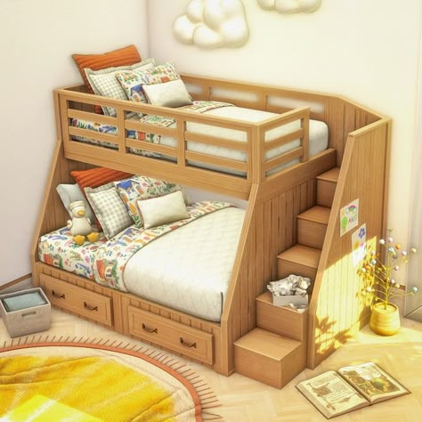 Ts4cc Furniture Bedroom, Ts4 Bunk Bed Cc, Bunk Beds Cc Sims 4, Ts4 Bunk Bed, Ts4 Dorm Cc, House Sims 4 Cc Patreon, Sims 4 Wall Clutter, Sims 4 Cc Bunk Beds For Kids, Kids Furniture Sims 4 Cc