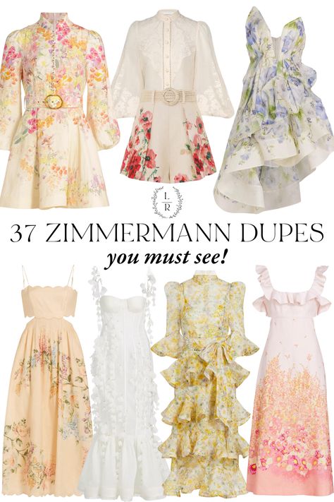 Steal the Style: Best Zimmermann Dupe Dresses Revealed - With Love Lily Rose Zimmerman Dress Outfit, Mock Neck Mini Dress, Love Lily, Chiffon Mini Dress, Corset Mini Dress, Halter Midi Dress, Zimmermann Dress, Lily Rose, Lace Midi Dress