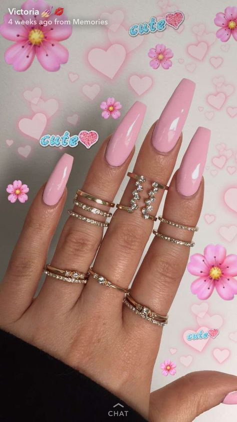 Pinterest @curlylexa ✨ Sculpture Nails, Shiny Nails Designs, Acrylic Sculpture, Baby Pink Nails, Winter Nails Acrylic, Long Nail Designs, Pink Nail Art, Coffin Shape Nails, Acrylic Nails Coffin Pink