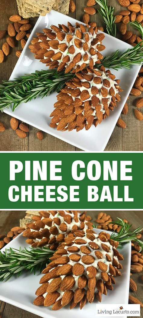 Pine Cone Cheese Ball, Easy Christmas Party, Cheese Ball Recipe, Christmas Appetizers Party, Dessert Party, Cheese Ball Recipes, Party Appetizer, Holiday Appetizers, Snacks Für Party