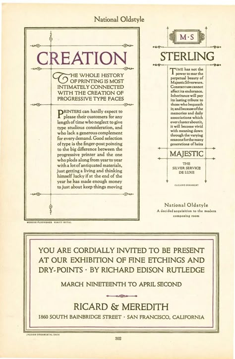 1923 American Type Founders Specimen Book & Cat... Old Book Layout, Vintage Book Layout, Old Typography, Scientific Poster Design, Victorian Fonts, Book Typography, Ornamental Motifs, Specimen Book, Infographic Inspiration