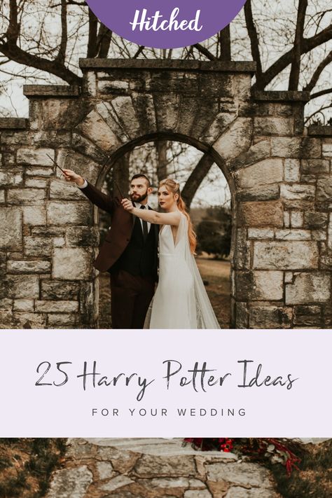 Wedding Theme Harry Potter, Wedding Cakes Harry Potter, Magic Theme Wedding, Harry Potter Groomsmen, Harry Potter Unity Ceremony, Harry Potter Wedding Games, Harry Potter Backyard Wedding, Harry Potter Themed Wedding Invitations, Harry Potter Elopement