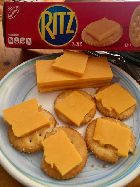 Classic snack - cheese and crackers #RedWhiteAndBarbecue #MyMagazineSharing #FreeSamp Crackers And Cheese, Childhood Food, Food Vibes, English Uk, Cheese And Crackers, Class Games, Cracker Snacks, Sticker Inspo, Savory Food