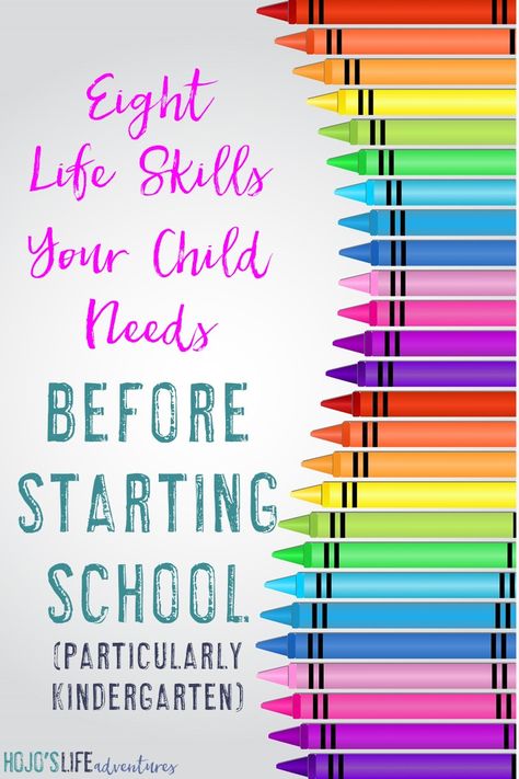 Here are eight life skills your child needs BEFORE Kindergarten, as told by a former Kindergarten teacher! #2 is pretty obvious, but #8 might surprise you! Kindergarten Readiness, Parenting Help, Grand Kids, Starting School, Parenting Toddlers, Tot School, Kindergarten Teacher, Baby Must Haves, Kindergarten Teachers