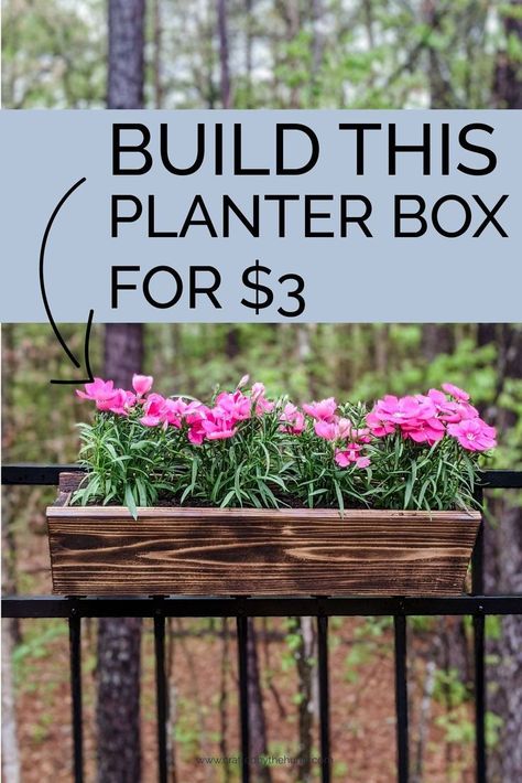 Learn how to make these beautiful DIY planter boxes out of cedar. Hang these planter boxes on railings or fences to add colorful Spring flowers to your outdoor living spaces. Plus what smells better than cedar? #planterbox Diy Cedar Planter Boxes, Diy Cedar Planter, Easy Planter Box, Cedar Planter Boxes, Patio Planter Boxes, Diy Cedar Planter Box, Herb Planter Box, Hanging Planter Boxes, Herb Boxes