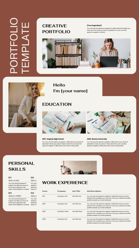 In a competitive hiring environment, having an excellent portfolio is everything. It's frustrating when your portfolio fails to impress potential employers or clients.Therefore, I have created a portfolio template that will attract clients' attention to immediately order your services. Product Management Portfolio, Va Portfolio Template, Influencer Portfolio, Virtual Assistant Portfolio, Social Media Manager Portfolio, Template For Social Media, Template Portfolio, Attract Clients, Creating A Portfolio