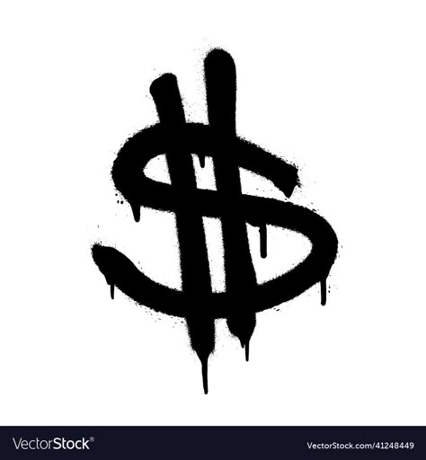 Graffiti Dollar Sign, Dollar Logo, Y2k Symbols, Graffiti Jeans, Dollar Symbol, Black And White Graffiti, Pop Art Images, Graffiti Writing, Graffiti Style Art