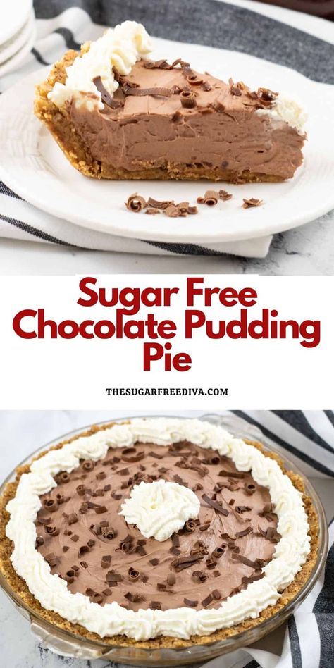 Sugar Free No Carb Desserts, Sugar Free Dessert Easy, Dessert Ideas For Diabetics, No Sugar Thanksgiving Desserts, Sugar Free Pies Recipes, Keto Chocolate Pie Recipes, Easy Sugar Free Desserts For Diabetics Low Carb, Low Carb Chocolate Pie, Low Sugar Pie Recipes