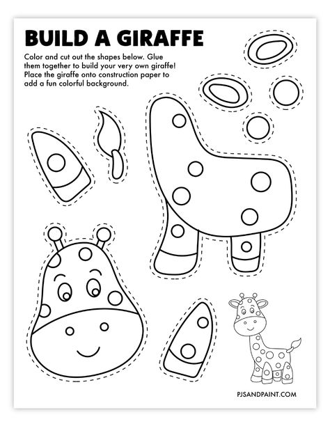 printable build a giraffe Build A Giraffe Printable, Zoo Arts And Crafts, Animal Crafts For Kindergarten, Zoo Crafts For Kids, Zoo Animals Worksheet, Free Printable Crafts For Kids, Zoo Animal Crafts For Kids, Printable Crafts For Kids, Giraffe Craft